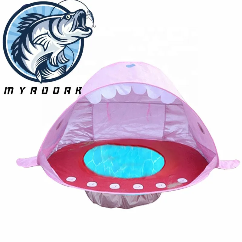 Kids UV Tent and Paddling Pool - Pink Shark
